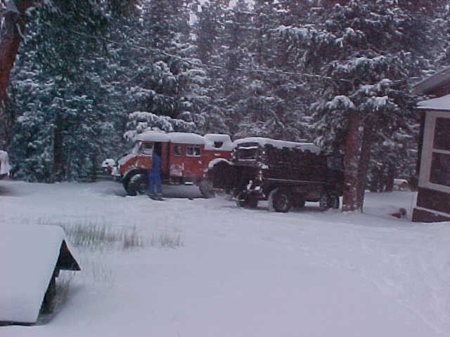 Getting the vehicles ready.