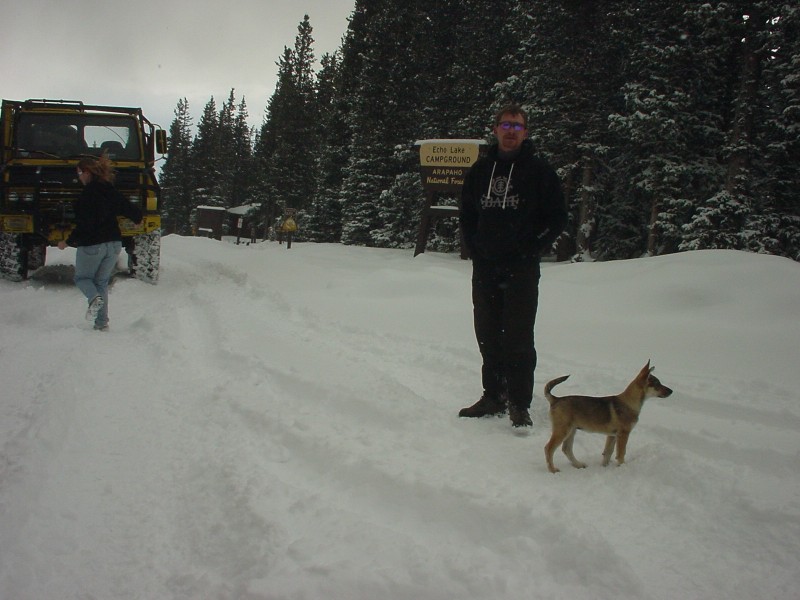 Josh, Mel and puppy.