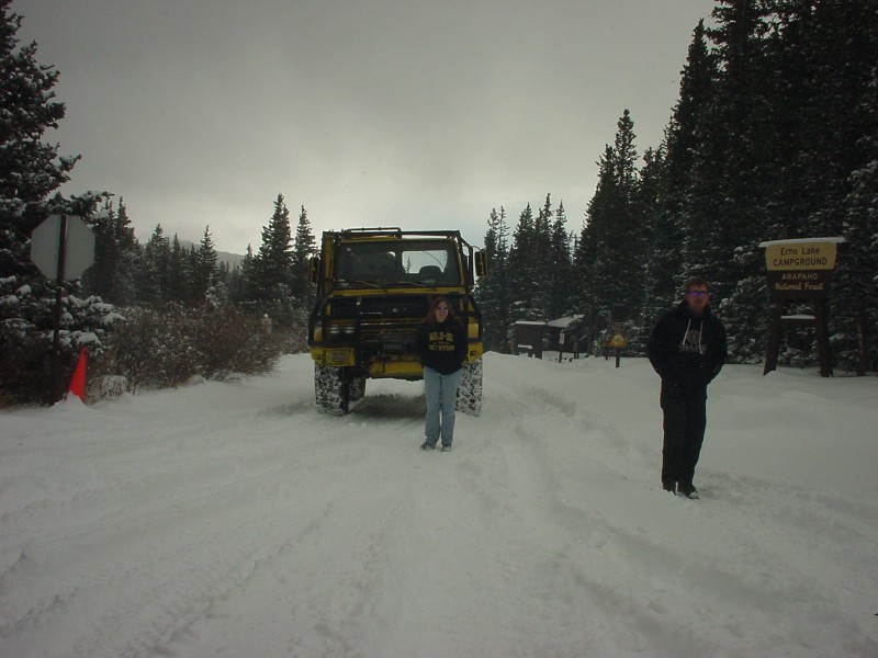 Josh, Mel and Unimog.