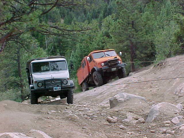 winching Ron up the rock face.