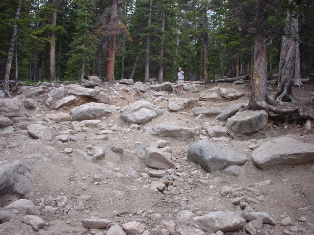 The boulder field before the rain started.
