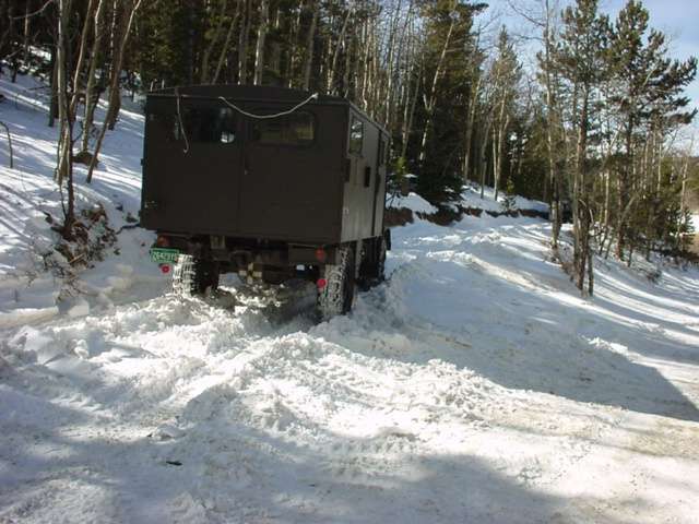 Duane tackles the deep snow.