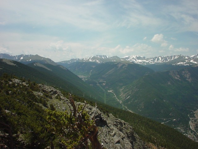 Georgetown and the road to Guanella Pass.