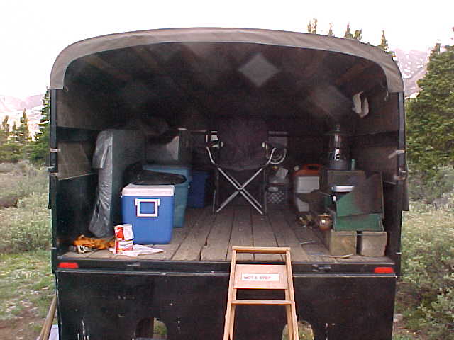 Back of truck.