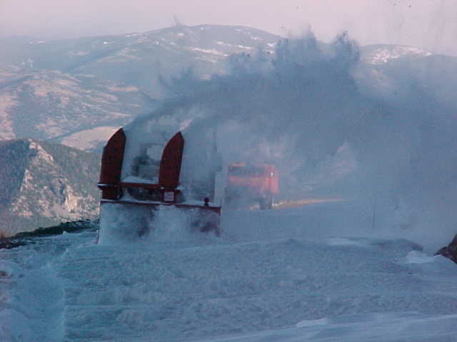 Kelvin gets serious about moving some snow.