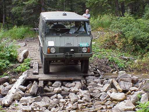 Mike crosses the bridge