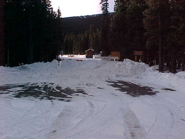 Snow in front of the gate