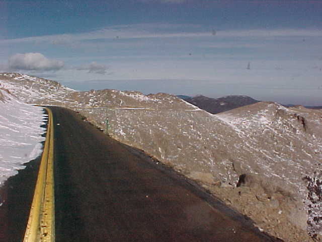 Looking back at the road cut