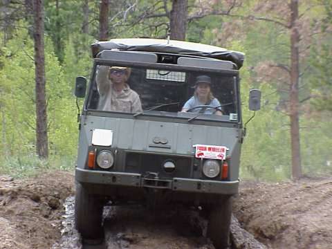 Donna Roark at the wheel