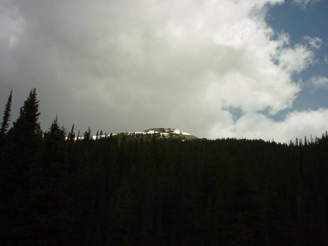 the ridge above the road