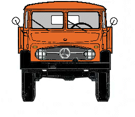 Yellow Orange Unimog