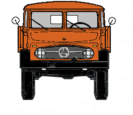 Yellow Orange Unimog