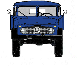 Gentian Blue Unimog