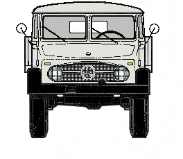 Grey-White Unimog