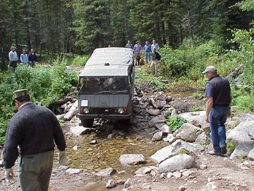 Lance crosses the bridge